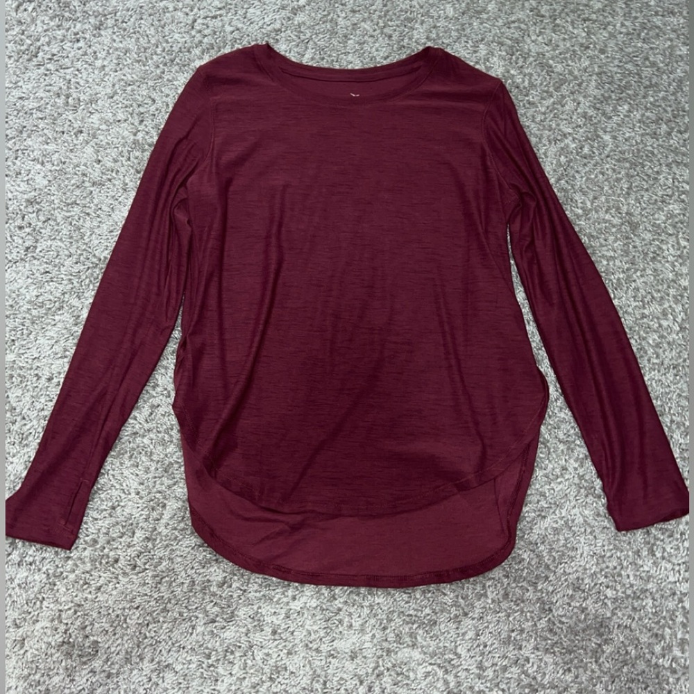 Maroon Long Sleeve Performance Top Old Navy